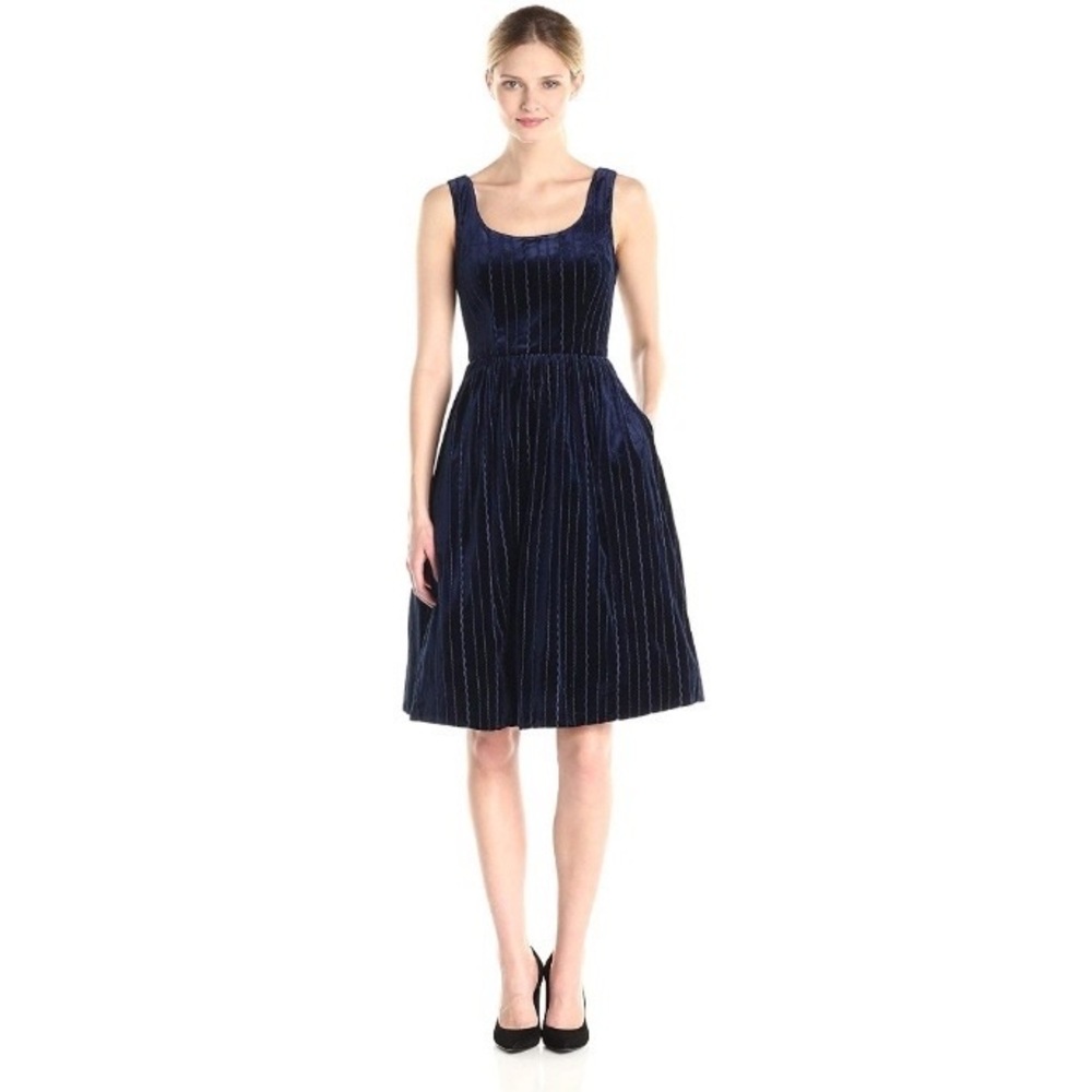 Donna Morgan Velvet Fit & Flare Dress